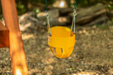 Jack and June Full Bucket Toddler Swing - 50" Chains - Yellow Toddler Playset Swing