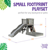 Jack and June Mini Playset - Small Footprint Playset Perfect for Any Backyard or Patio