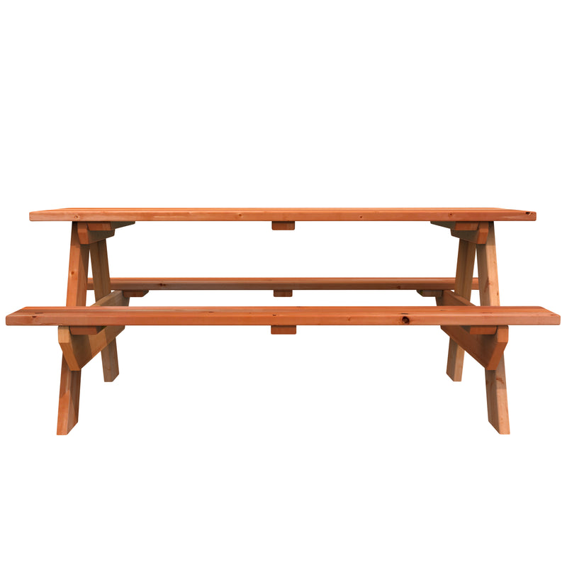 Jack and June Rectangular Cedar Picnic Table_10