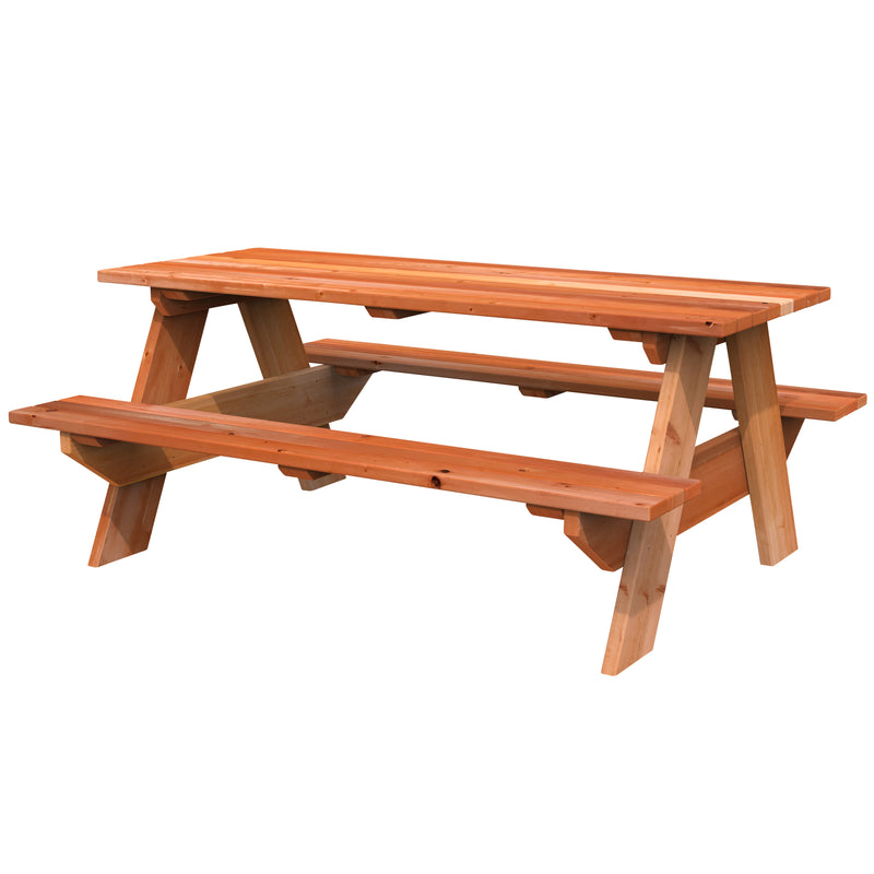 Jack and June Rectangular Cedar Picnic Tables