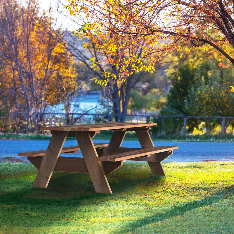 Jack and June Rectangular Cedar Picnic Table_9