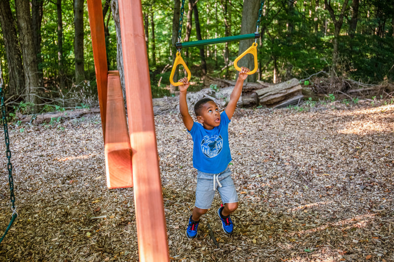 Jack and June Ring Trapeze Bar and Swing Playset Attachment 