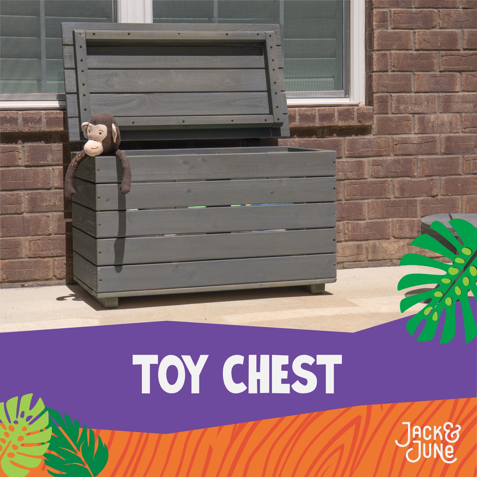 Kids Wooden Toy Chest | Jack & June | Escalade Sports