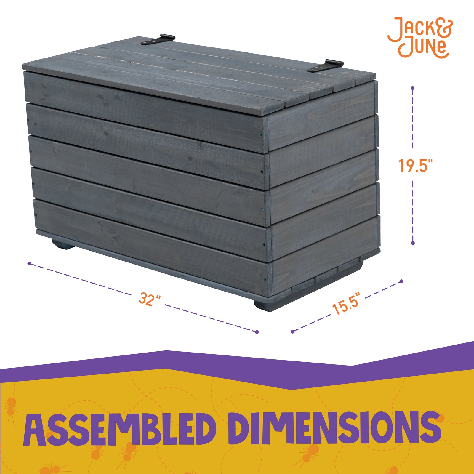 Kids Wooden Toy Chest | Jack & June | Escalade Sports