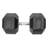 Lifeline Hex Rubber Dumbbell - Varying Weights_1