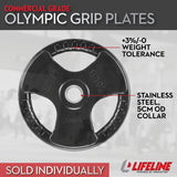 Lifeline Olympic Rubber Grip Plate - 45 LBS_4