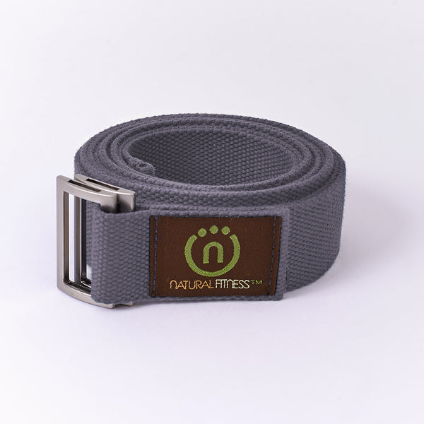 Natural Fitness Hemp Yoga Strap - Granite_1