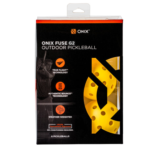 ONIX Fuse G2 Outdoor Yellow Pickleball Balls(3 Pack)