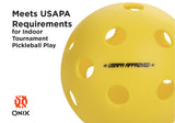 ONIX Fuse Indoor Pickleball Balls (3 Pack) - Meets USAPA Requirements for Indoor Tournament Pickleball Play