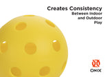 ONIX Fuse Indoor Pickleball Balls (6 Pack) - Creates Consistency Between Indoor and Outdoor Play