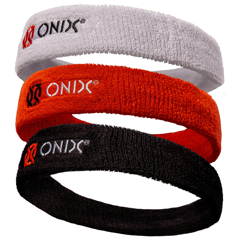 ONIX Headband - Black, White, and Orange  Pickleball Headband - Pickleball Accessories