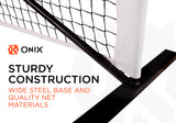 ONIX Portable Pickleball Net and Practice Net - Sturdy Construction Wide Steel Base and Quality Net Materials