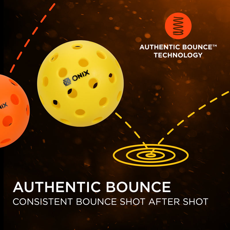 ONIX Pure 2 Outdoor Yellow 6-Pack - Authentic Bounce Consistent Bounce Shot After Shot