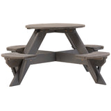 Jack and June Circular Cedar Kids Picnic Table - Outdoor Leisure Table