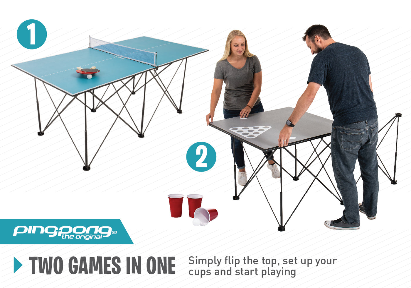 6' Pop Up Table Tennis Table | Escalade Sports