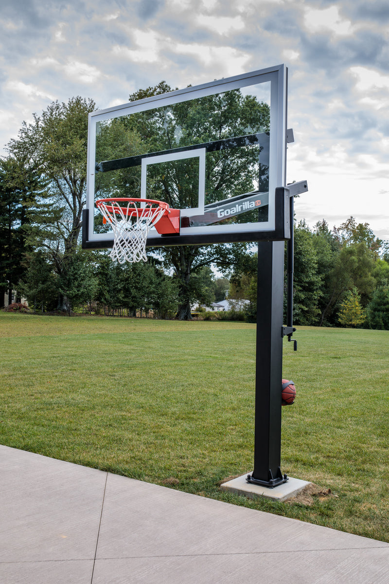 Silverback Basketball Holder attached to Basketball Hoop - Basketball Goal Accessories