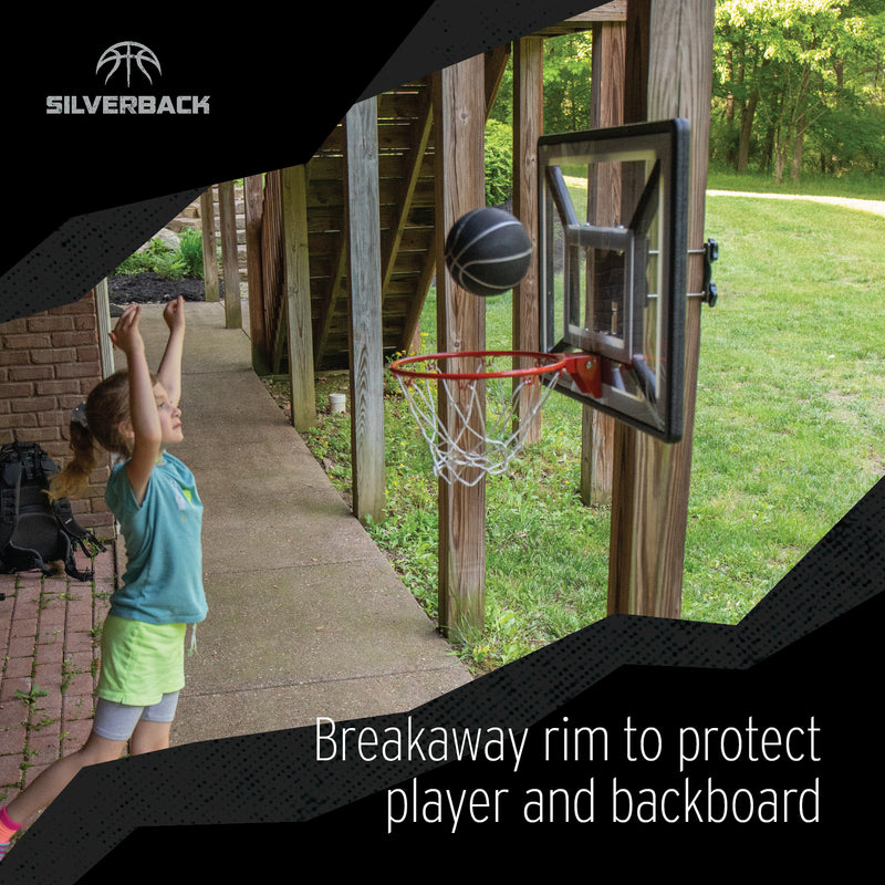 Silverback Junior Hoop - Junior Basketball Goal - breakaway rim to protect player and backboard