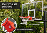 Silverback SB60 In Ground Basketball Hoop - Tempered Glass Backboard - Pro Style Breakaway Rim