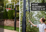 Silverback SB60 In Ground Basketball Hoop - Height Adjustability From 7.5' to 10'