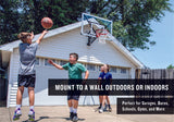 Silverback Wallmount Basketball Hoop - 54" NXT Basketball Goal - Mount to a Wall Outdoors or Indoors - Perfect for Garages, Barns, Schools, Gyms, and More