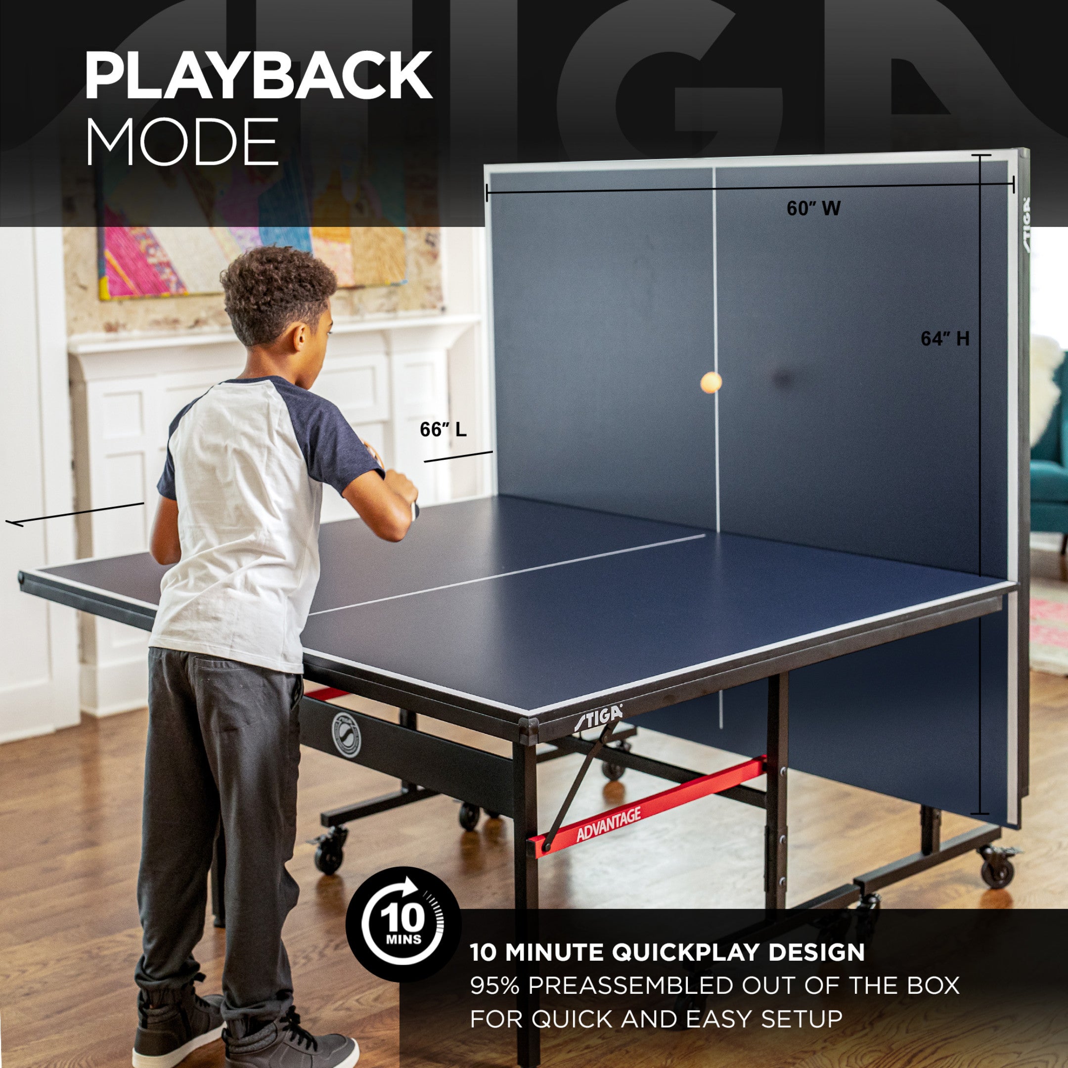 Advantage Indoor Ping Pong Table Escalade Sports